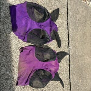 Purple and Black horse fly masks